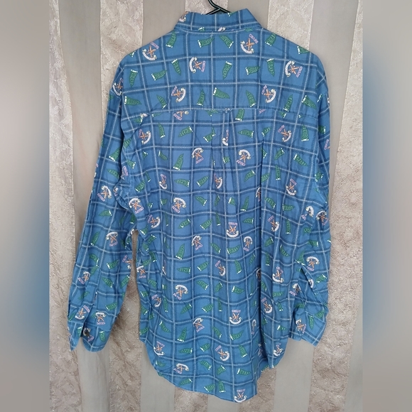 💎 CHAPS Ralph Lauren Men's Shirt Button Down Vintage Baseball Print #0271 - Picture 10 of 12